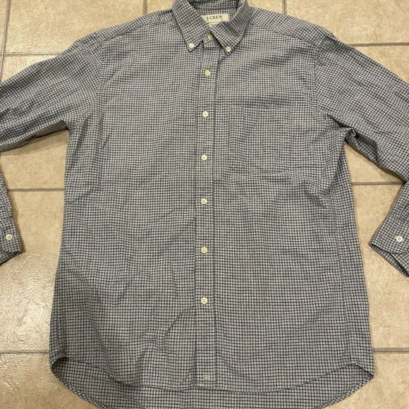 J. Crew Green Plaid Check Long Sleeve Flannel M
